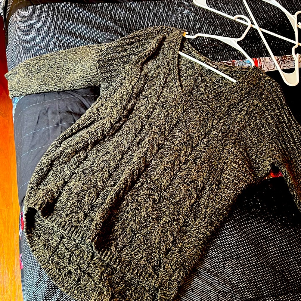 Dark green knit sweater